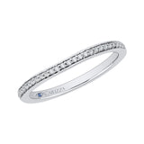 14 Kt White Gold Carizza Bridal Wedding Band