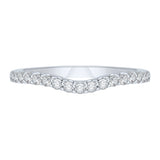 14 Kt White Gold Carizza Bridal Wedding Band