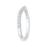 14 Kt White Gold Carizza Bridal Wedding Band