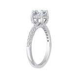 14 Kt White Gold Carizza Bridal Engagement Ring