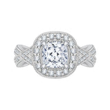 14 Kt White Gold Carizza Bridal Engagement Ring