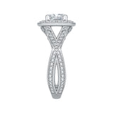 14 Kt White Gold Carizza Bridal Engagement Ring