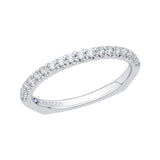14 Kt White Gold Carizza Bridal Wedding Band