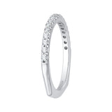 14 Kt White Gold Carizza Bridal Wedding Band