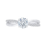 14 Kt White Gold Carizza Bridal Engagement Ring