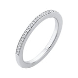 14 Kt White Gold Carizza Bridal Wedding Band
