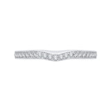 14 Kt White Gold Carizza Bridal Wedding Band