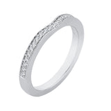 14 Kt White Gold Carizza Bridal Wedding Band