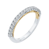 14 Kt White & Yellow Gold Carizza Boutique Bridal Wedding Band