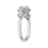 14 Kt White & Yellow Gold Carizza Bridal Engagement Ring