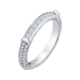 14 Kt White Gold Carizza Bridal Wedding Band