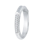 14 Kt White Gold Carizza Bridal Wedding Band