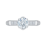14 Kt White Gold Carizza Bridal Engagement Ring