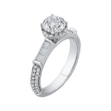 14 Kt White Gold Carizza Bridal Engagement Ring