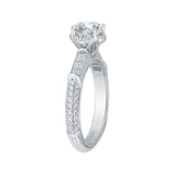 14 Kt White Gold Carizza Bridal Engagement Ring