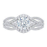 14 Kt White Gold Carizza Bridal Engagement Ring