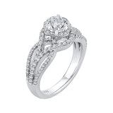 14 Kt White Gold Carizza Bridal Engagement Ring