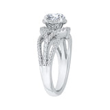 14 Kt White Gold Carizza Bridal Engagement Ring