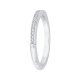 14 Kt White Gold Carizza Bridal Wedding Band