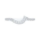 14 Kt White Gold Carizza Bridal Wedding Band