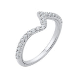14 Kt White Gold Carizza Bridal Wedding Band