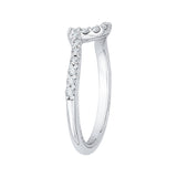 14 Kt White Gold Carizza Bridal Wedding Band