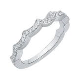 14 Kt White Gold Carizza Bridal Wedding Band