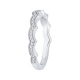 14 Kt White Gold Carizza Bridal Wedding Band