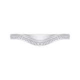 14 Kt White Gold Carizza Bridal Wedding Band