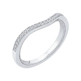 14 Kt White Gold Carizza Bridal Wedding Band