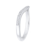 14 Kt White Gold Carizza Bridal Wedding Band
