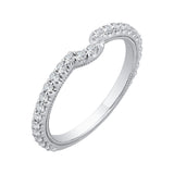 14 Kt White Gold Carizza Boutique Bridal Wedding Band