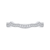 14 Kt White Gold Carizza Bridal Wedding Band