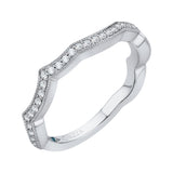 14 Kt White Gold Carizza Bridal Wedding Band