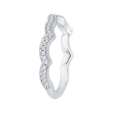 14 Kt White Gold Carizza Bridal Wedding Band