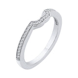 14 Kt White Gold Carizza Bridal Wedding Band