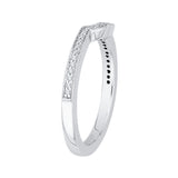14 Kt White Gold Carizza Bridal Wedding Band
