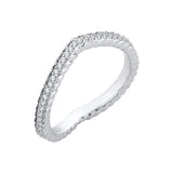 14 Kt White Gold Carizza Bridal Wedding Band