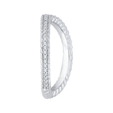 14 Kt White Gold Carizza Bridal Wedding Band
