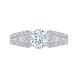14 Kt White Gold Carizza Bridal Engagement Ring
