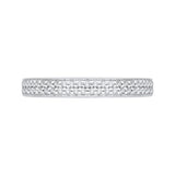 14 Kt White Gold Carizza Bridal Wedding Band