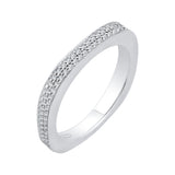 14 Kt White Gold Carizza Bridal Wedding Band