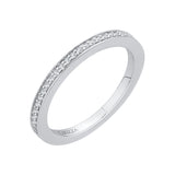 14 Kt White Gold Carizza Bridal Wedding Band