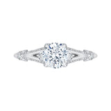 14 Kt White Gold Carizza Bridal Engagement Ring
