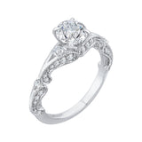 14 Kt White Gold Carizza Bridal Engagement Ring