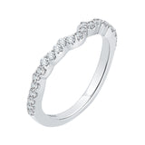 14 Kt White Gold Carizza Bridal Wedding Band