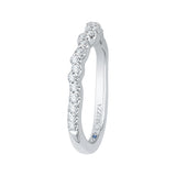 14 Kt White Gold Carizza Bridal Wedding Band