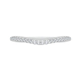 14 Kt White Gold Carizza Bridal Wedding Band