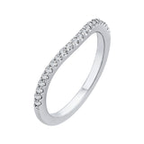 14 Kt White Gold Carizza Bridal Wedding Band