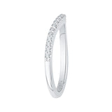 14 Kt White Gold Carizza Bridal Wedding Band